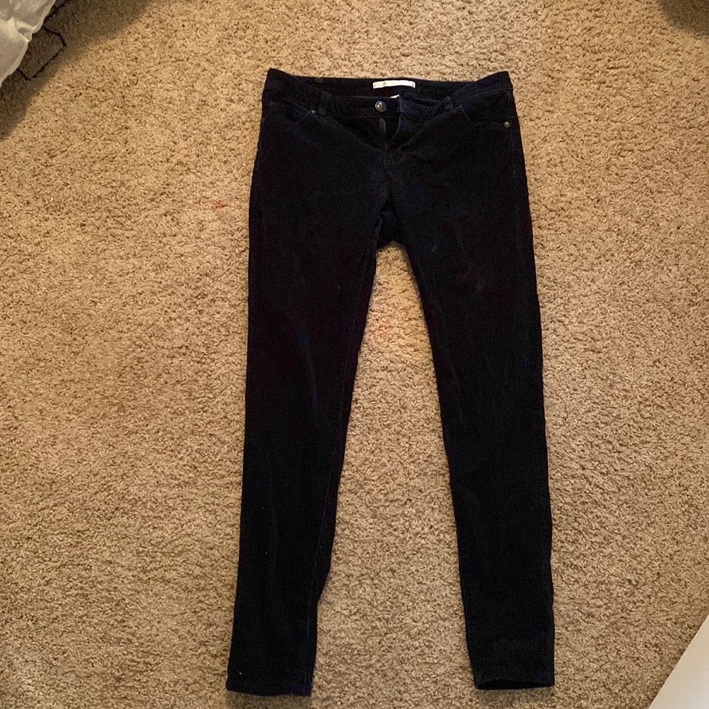 Navy corduroy skinny pants